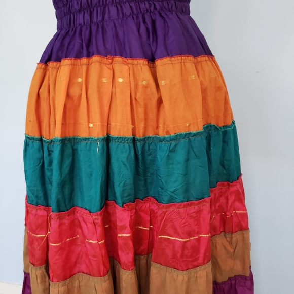 Recycled Sari Strapless Dress - Picture 7 of 7